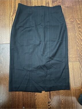 bebe Black Pinstripe Pencil Skirt